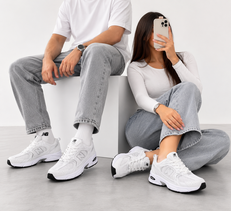 نیوبالانس ۵۳۰ ست زن ومرد سفید